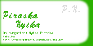 piroska nyika business card